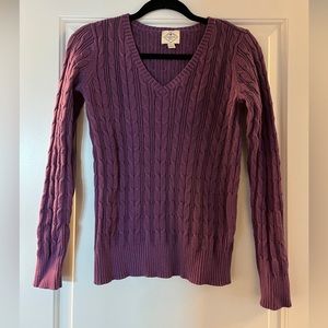 Purple cableknit sweater